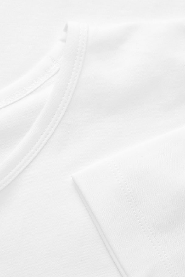 COS Relaxed-fit Long-sleeve Top White