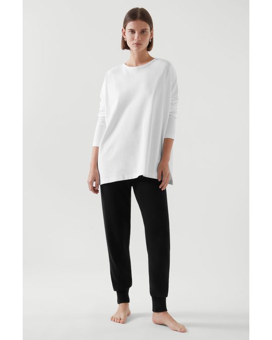 COS Relaxed-fit Long-sleeve Top White