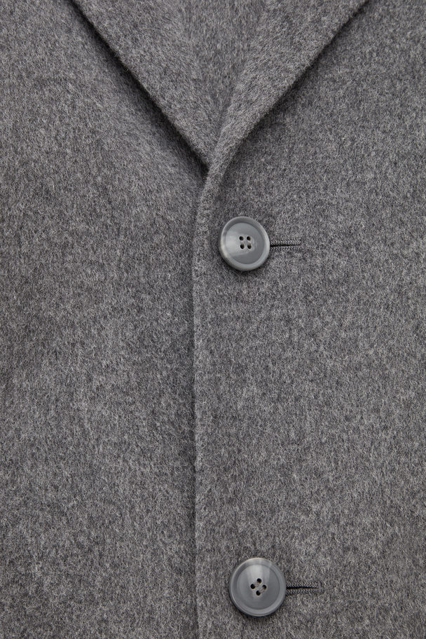 COS Relaxed-fit Double-faced Wool Coat Grey