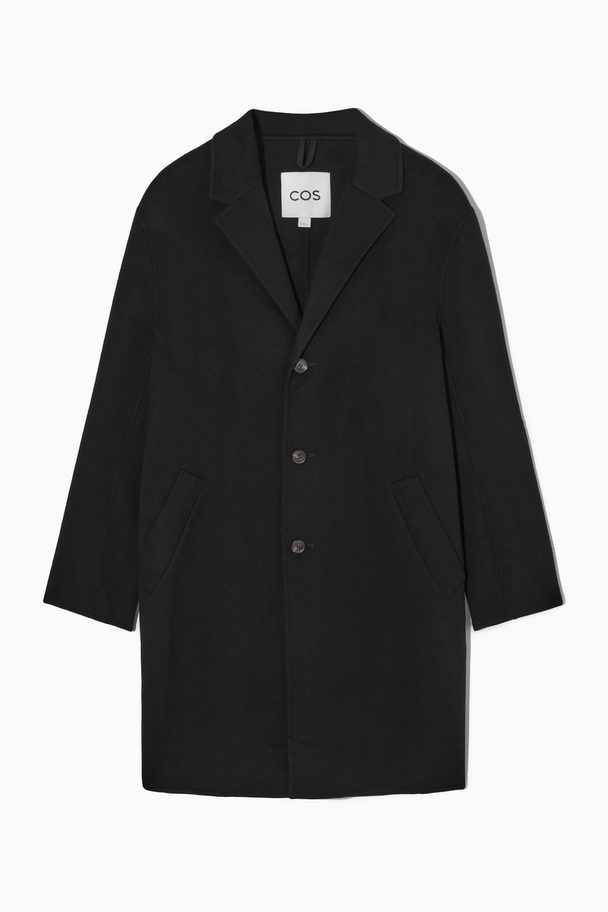 COS Relaxed-fit Double-faced Wool Coat Black