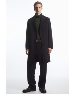 Relaxed-fit Double-faced Wool Coat Black