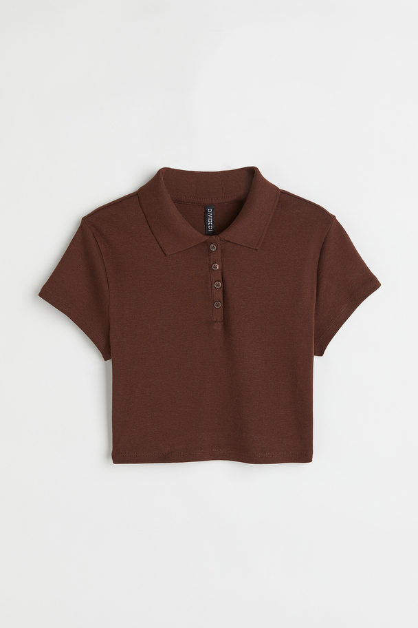 H&M Collared Top Brown