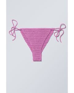 Hæklede Bikiniunderdel I Brasiliansk Stil Pink