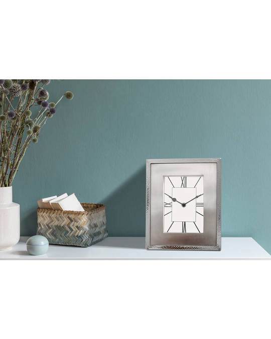 360Living Table Clock Moments 325 Silver