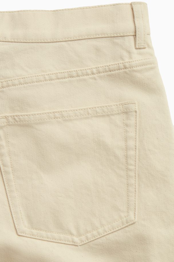 COS Wide-leg Low-rise Jeans Cream
