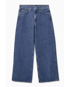 Wide-leg Low-rise Jeans Dark Blue