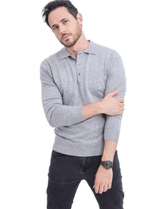 Long Sleeve Buttoned Polo Neck Sweater