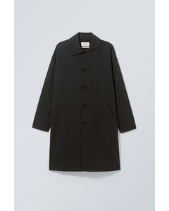 Matty Oversized Nylon Coat Svart