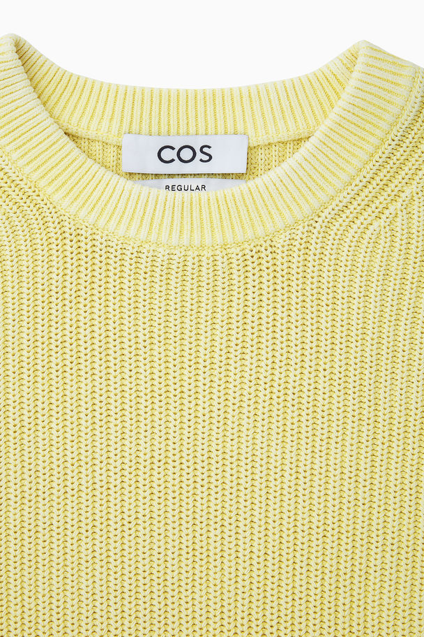 COS Stone-washed Knitted Jumper Yellow