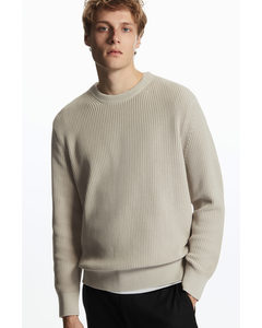 Stone-washed Knitted Jumper Stone