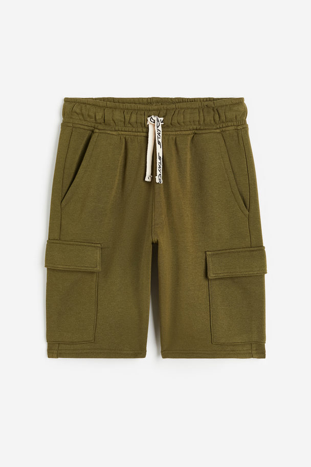 H&M Cargo Shorts Dark Khaki Green