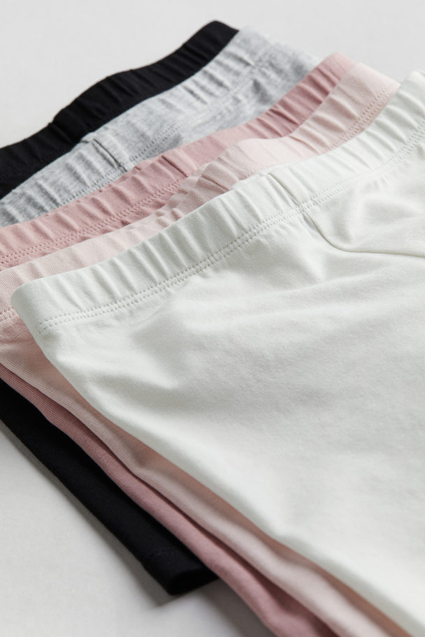 H&M 5-pack Cotton Cycling Shorts Light Pink/pink