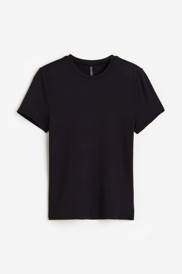 H&M Fitted T-shirt Black
