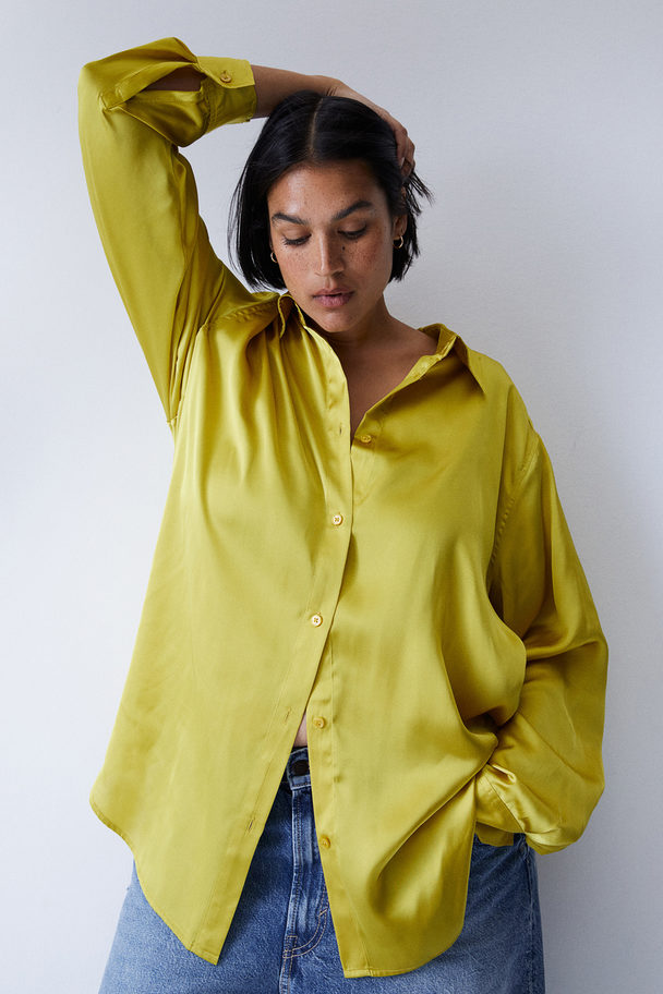 H&M Oversized Blouse Geel