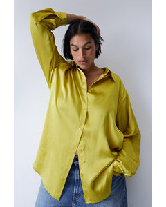Bluse in Oversize-Passform Gelb