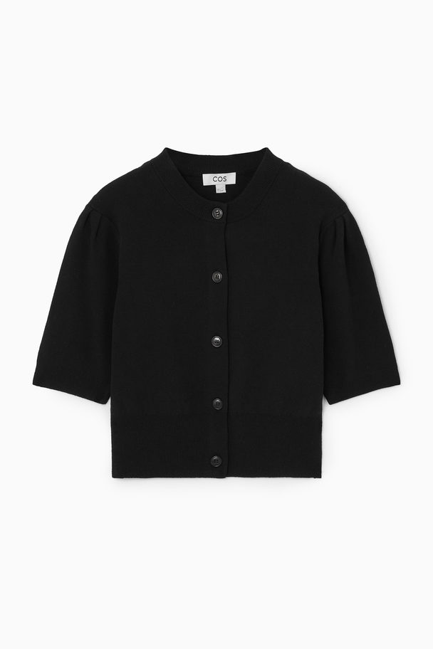 COS Cropped Short-sleeved Cardigan Black