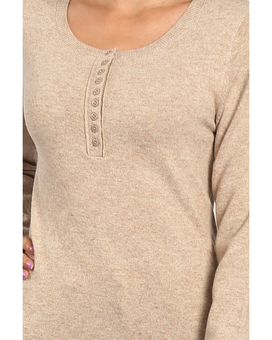 William de Faye Oversized Collar Sweater With Tone-on-tone Buttoning