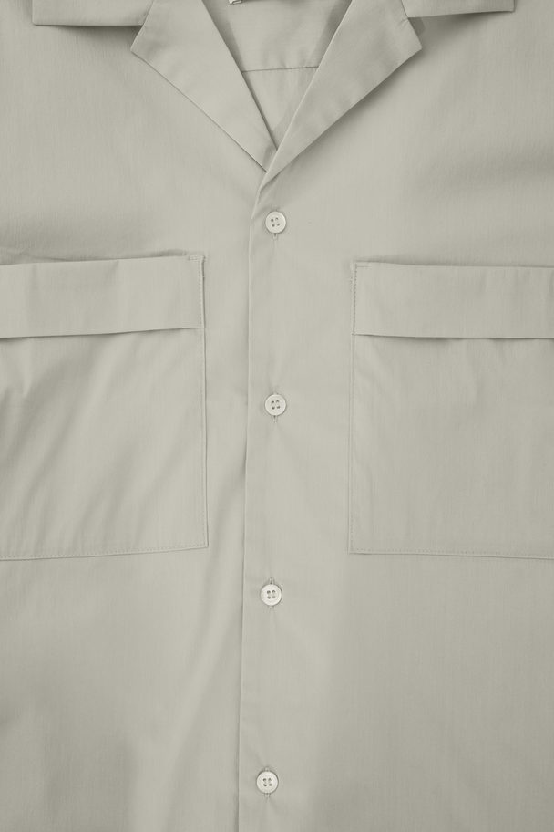COS Short-sleeved Utility Shirt Stone