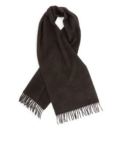 Woven Cashmere Scarf Brown