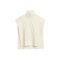 Cable-knit Wool Collar Light Beige