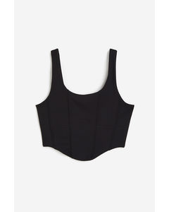 Drymove™ Corset-style Sports Top Black