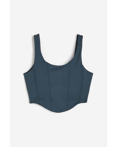 Drymove™ Corset-style Sports Top Dark Teal