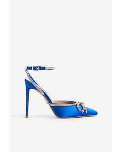 Vibrantly Sandal Blue Satin