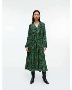 Printed Dress Green/black