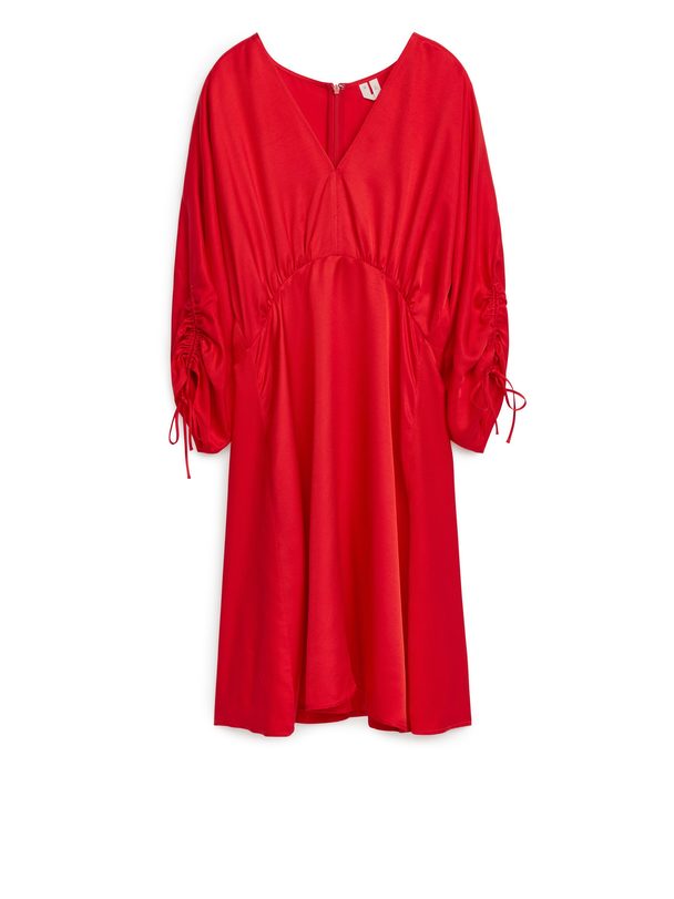 ARKET Kleid aus Lyocell-Mischung Rot