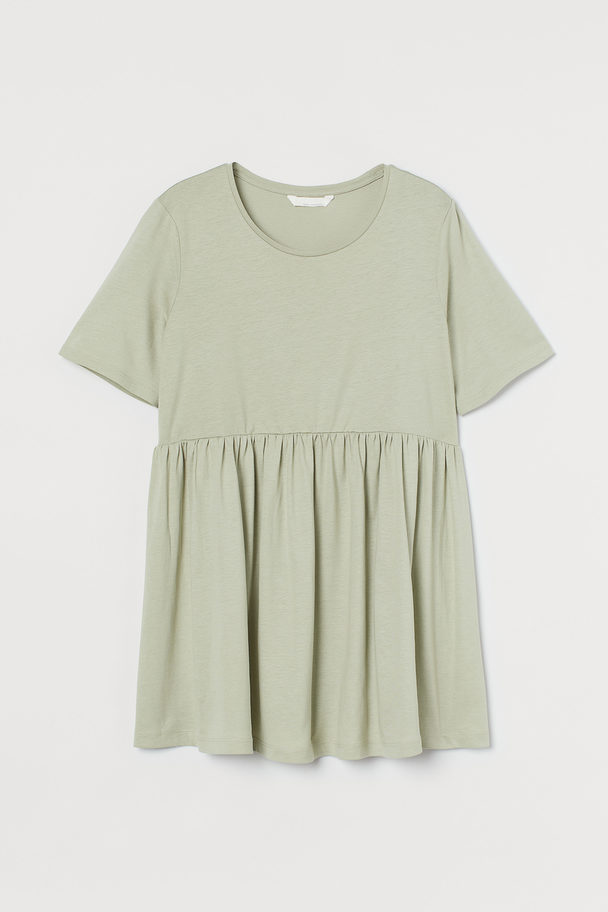 H&M Mama Cotton T-shirt Light Green