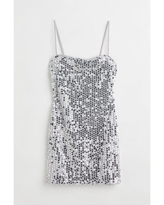 Sequined Dress Silver-coloured