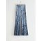Flared Velour Trousers Silver/blue