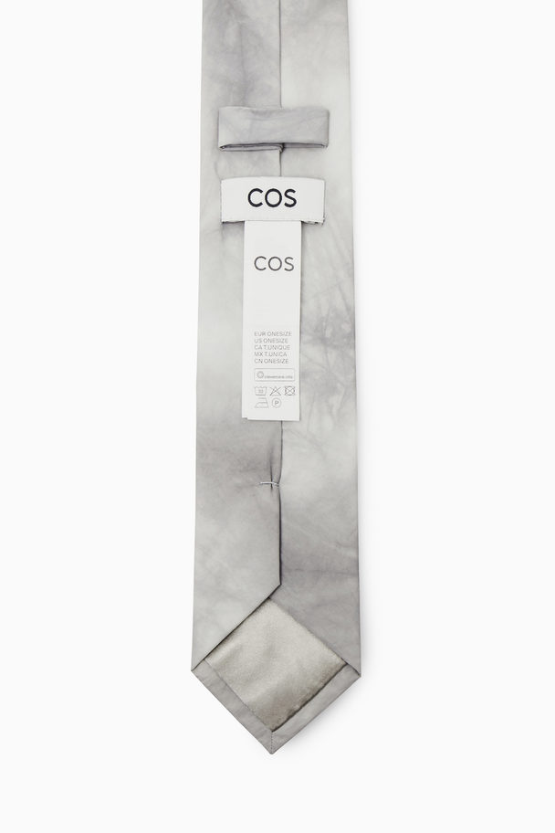 COS Slim Tie-dye Print Tie Grey / Printed