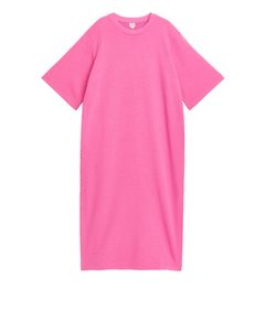 T-Shirt-Kleid aus French Terry Pink