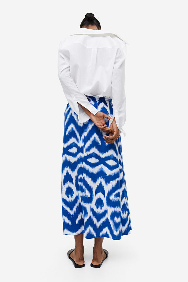 H&M Nederdel Med Vidde Forneden Klar Blå/mønstret