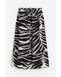 Flared Skirt Black/patterned