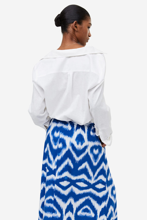 H&M Nederdel Med Vidde Forneden Klar Blå/mønstret