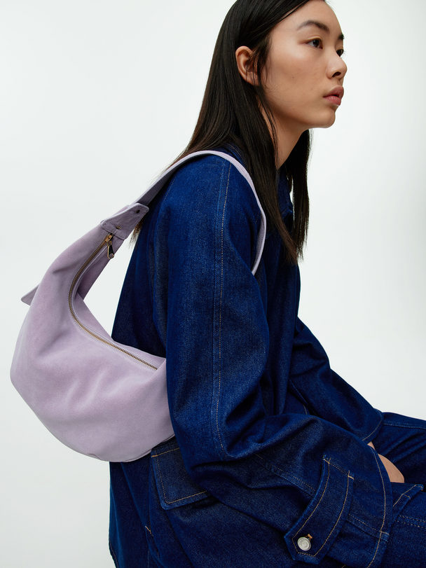 ARKET Mid Size Curved Shoulder Bag Lilac
