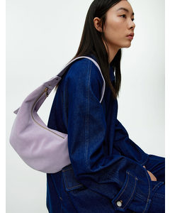 Mid Size Curved Shoulder Bag Lilac