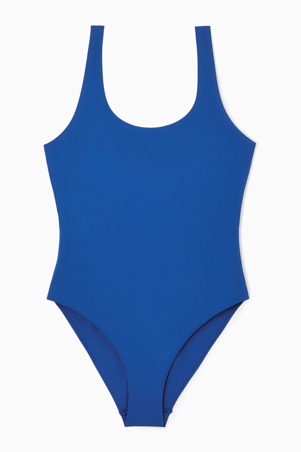 COS Scoop-neck Swimsuit Blue