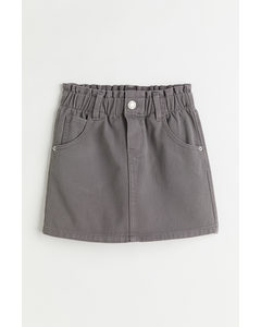 Paperbag-nederdel Mørkegrå