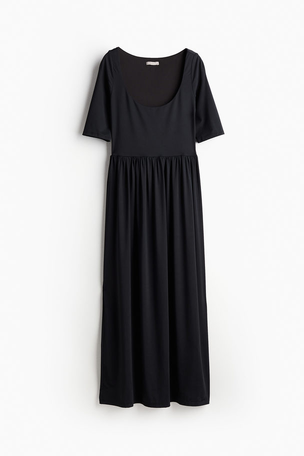 H&M Scoop-neck Jersey Dress Black