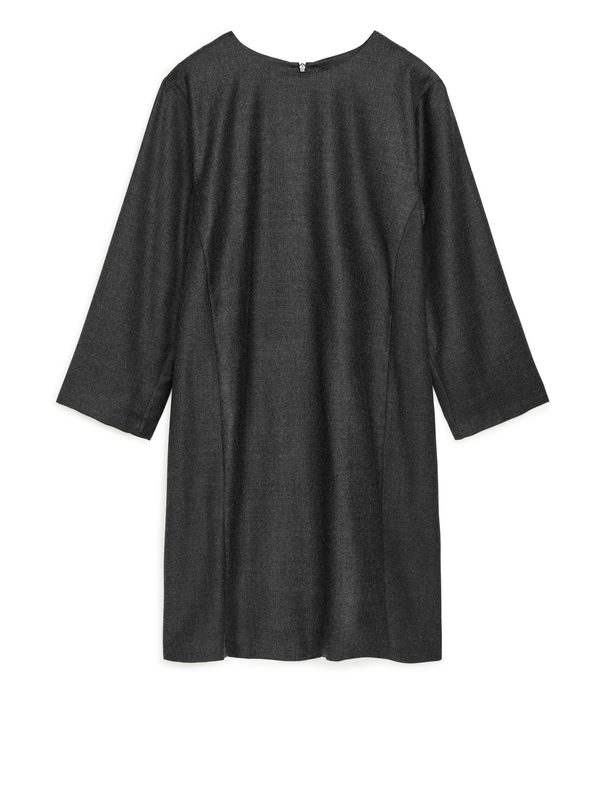 ARKET Wool Sack Dress Dark Grey