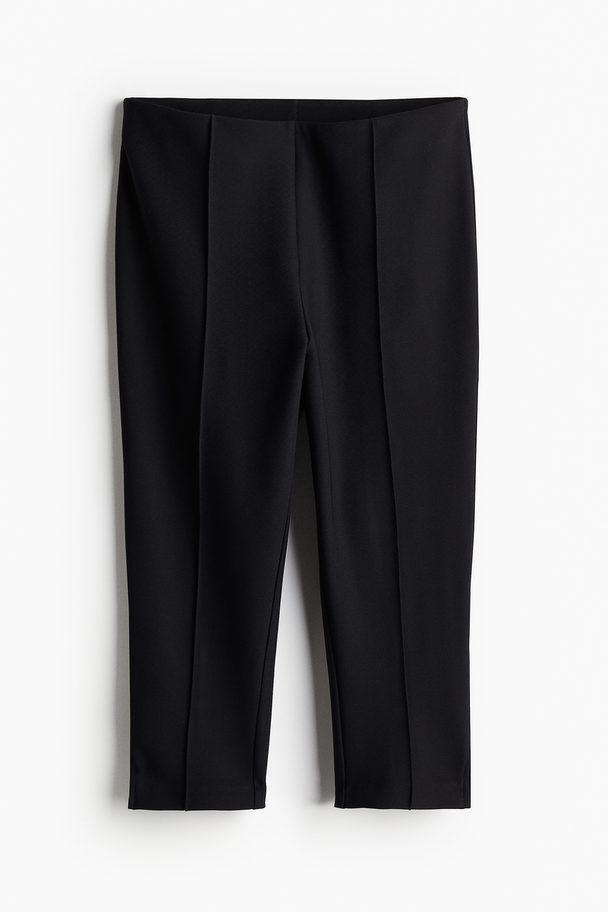 H&M Caprilegging Met Persvouwen Zwart