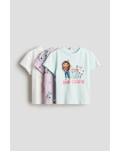 3er-Pack Shirts mit Druck Hellgrün/Gabby&#39;s Dollhouse