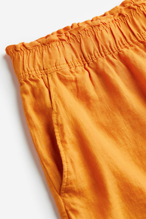 H&M Linen Shorts Orange