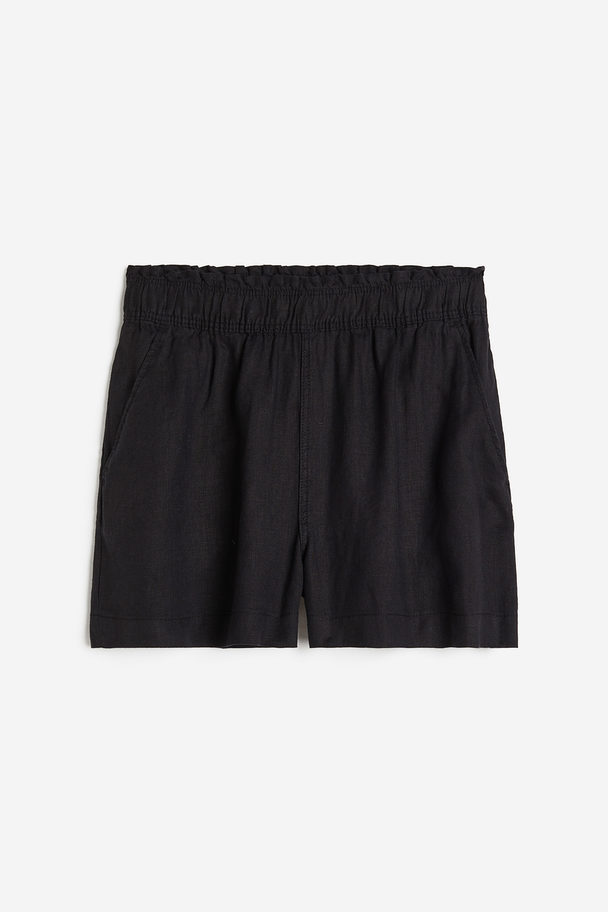 H&M Linen Shorts Black