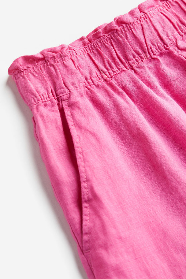H&M Linen Shorts Pink
