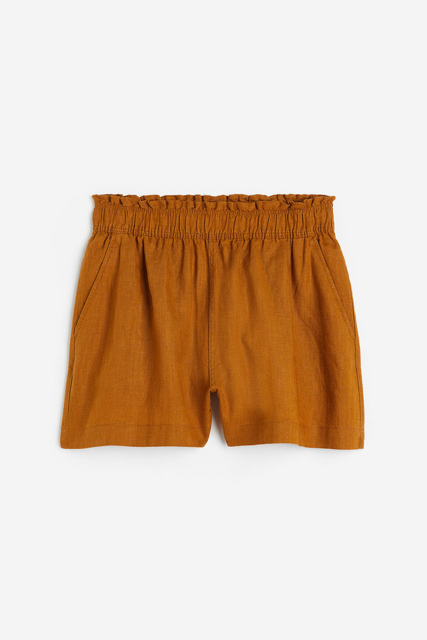 H&M Linen Shorts Brown