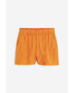 Linen Shorts Orange